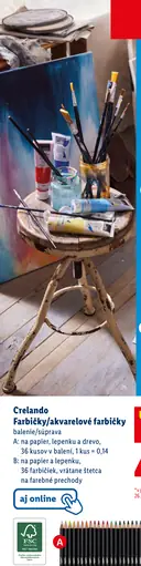 Crelando Farbičky/akvarelové farbičky