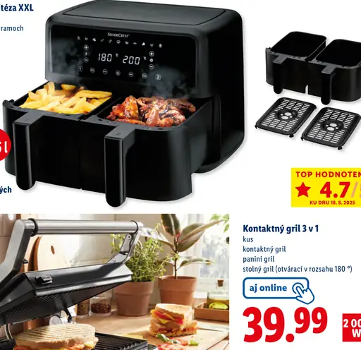SilverCrest Digitálna teplovzdušná fritéza