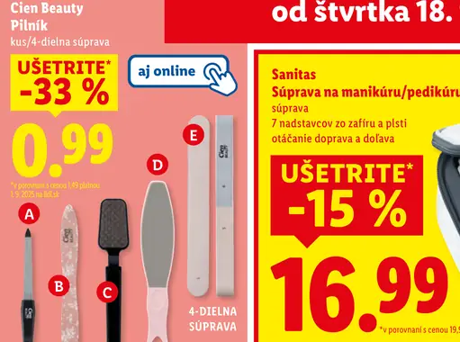 Cien Beauty Pilník súprava
