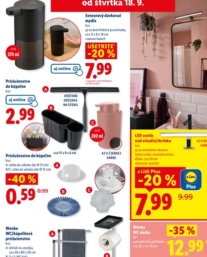 LED svetlo nad zrkadlo/skrinku