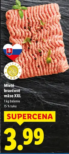 Mleté bravčové mäso XXL