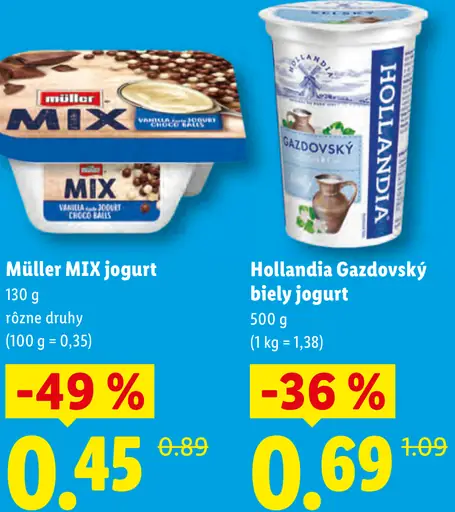 Müller Mix jogurt