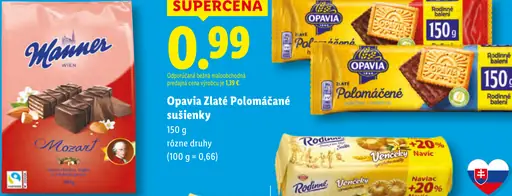 Opavia Zlaté Cereálne sušienky so škoricou