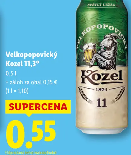 Velkopopovický Kozel plechovka