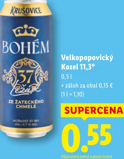Krušovice Bohem plechovka