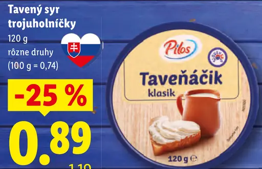 Pilos Tavený syr trojuholníčky