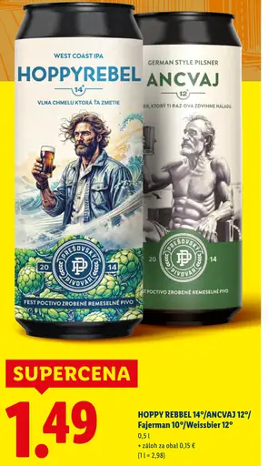 Prešovský pivovar Hoppy Rebel plechovka