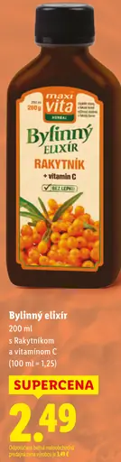 MaxiVita Bylinný elixír Rakytník + vitamin C