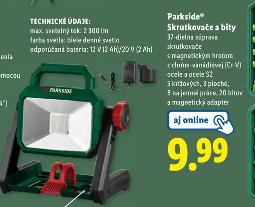 Parkside Skrutkovače a bity
