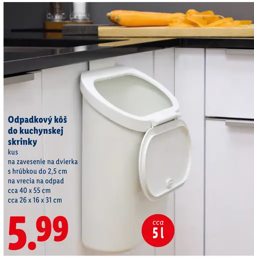 Odpadkový kôš do kuchynskej skrinky