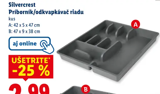 Silvercrest Príborník/odkvapkávač riadu