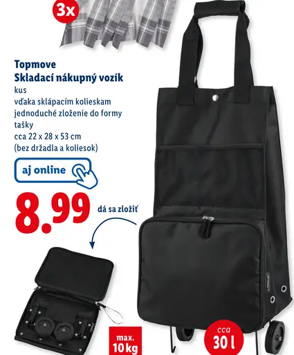 Topmove skladací nákupný vozík