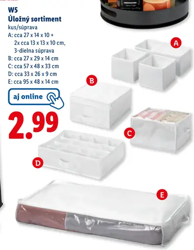 W5 Úložný sortiment