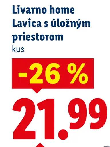 Livarno home Lavica s úložným priestorom