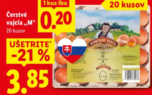 Čerstvé vajcia "M"