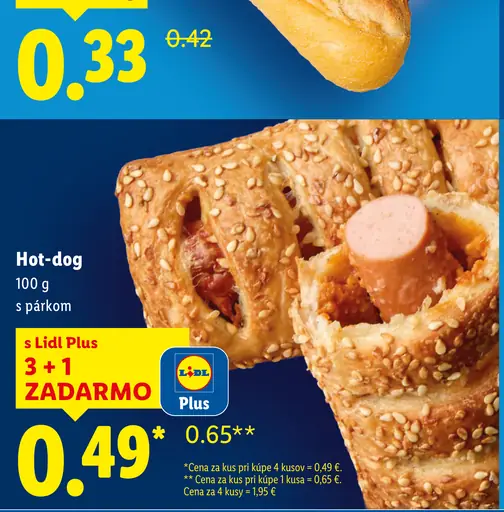 Hot dog s párkom a horčicou