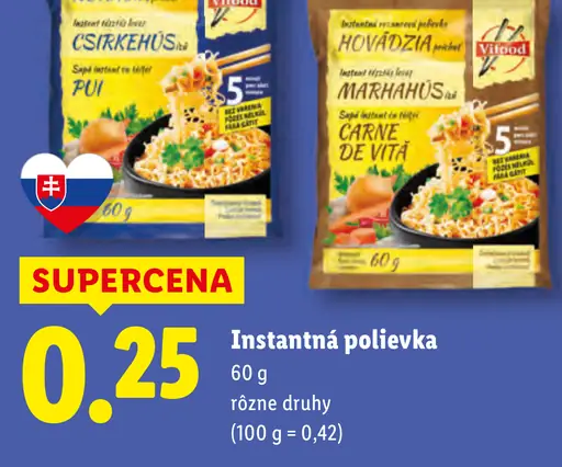 Vitana instantná polievka cestovinová