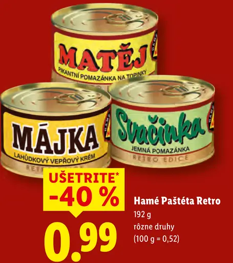 Hamé Paštéta Retro