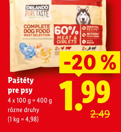 Paštéty pre psy
