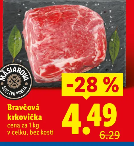 Bravčová krkovička bez kosti v celku