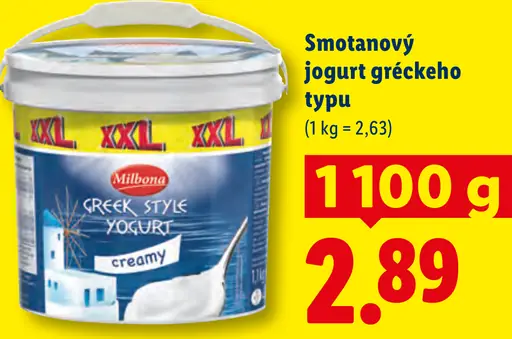 Milbona Smotanový jogurt gréckeho typu