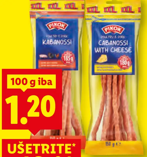 Pikok Bravčové Kabanosy