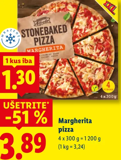 Alfredo Margherita pizza
