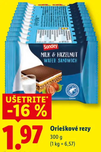 Sondey Orieškové rezy