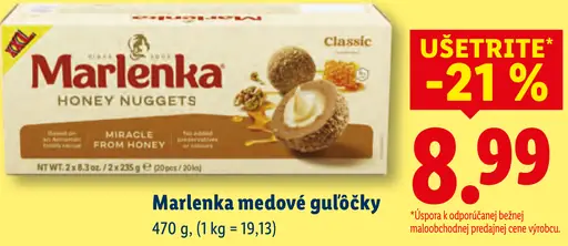 Marlenka medové guľôčky