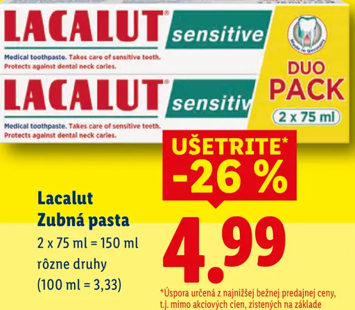 Lacalut zubná pasta