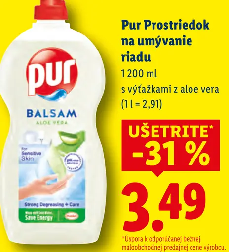Pur prostriedok na umývanie riadu