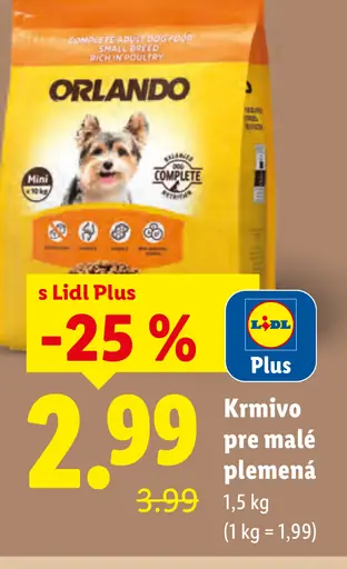 Orlando Krmivo pre malé plemená