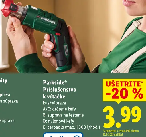 Parkside Príslušenstvo k vŕtačke