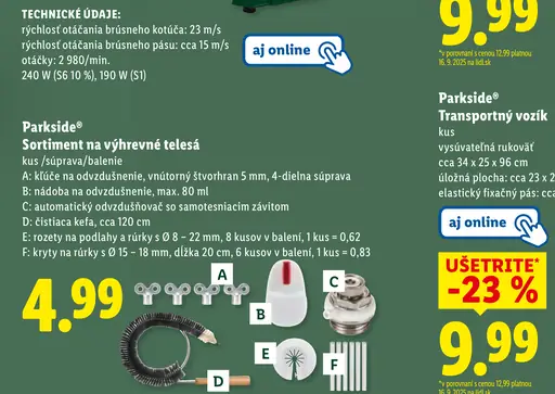 Parkside Sortiment na výhrevné telesá