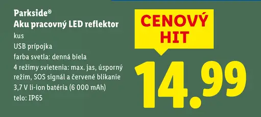 Parkside Aku pracovný LED reflektor