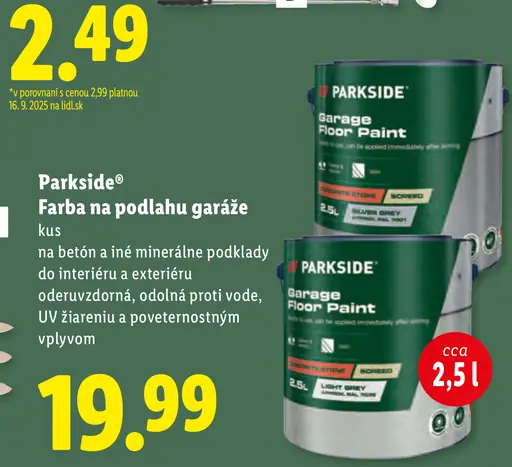 Parkside Farba na podlahu garáže