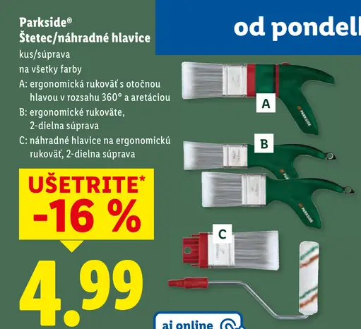 Parkside Štetec/náhradné hlavice