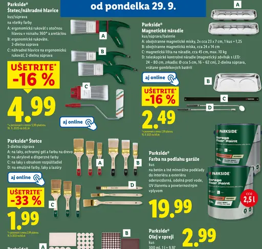 Parkside štetce