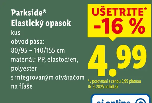 Parkside Elastický opasok