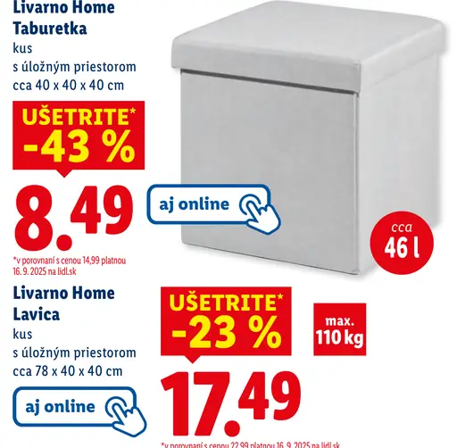 Livarno Home Taburetka