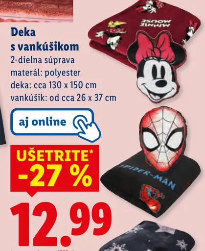 Disney Deka s vankúšikom