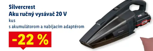 SilverCrest Aku ručný bezvreckový vysávač 20 V