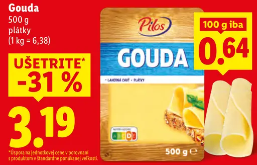 Gouda plátky