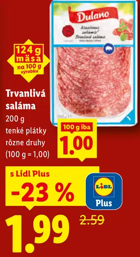Dulano Delikátesná saláma plátky