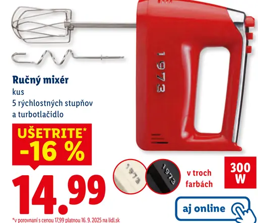 SilverCrest Ručný mixér