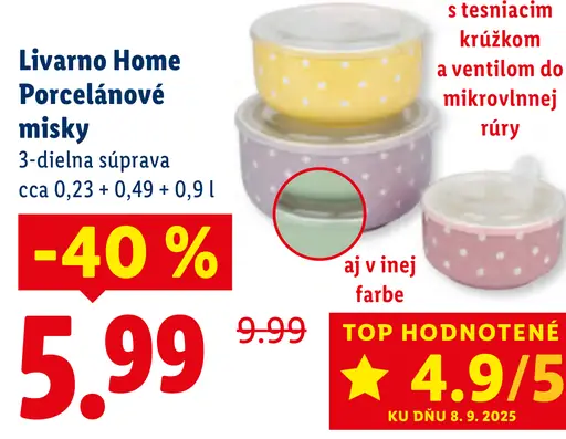 Livarno Home Porcelánové misky