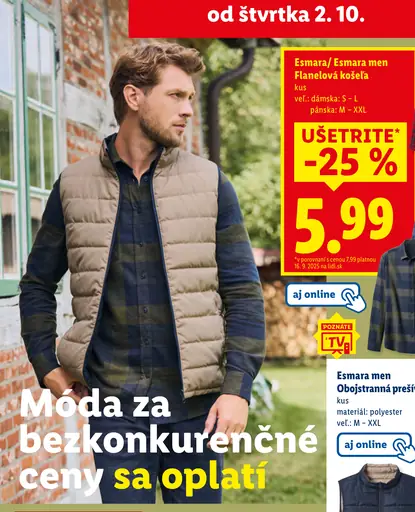 Esmara Flanelová košeľa