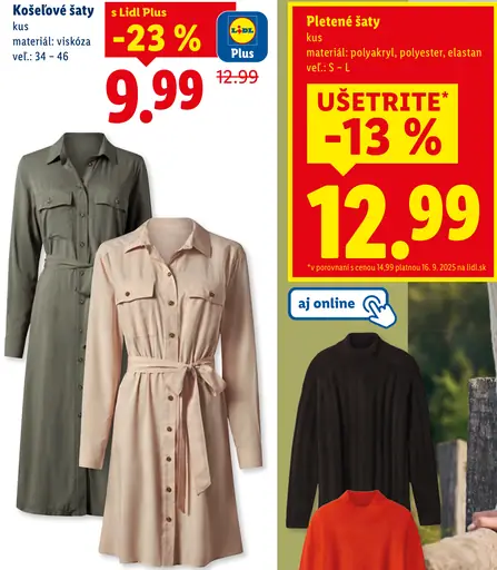 Esmara Košeľové šaty