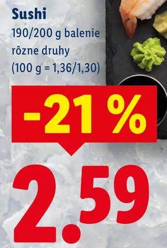 Sushi rôzne druhy