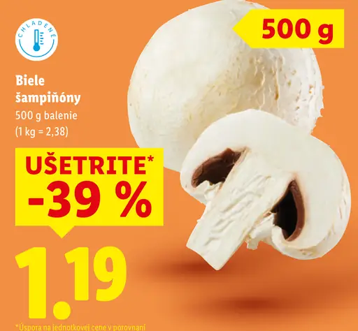 Biele šampiňóny